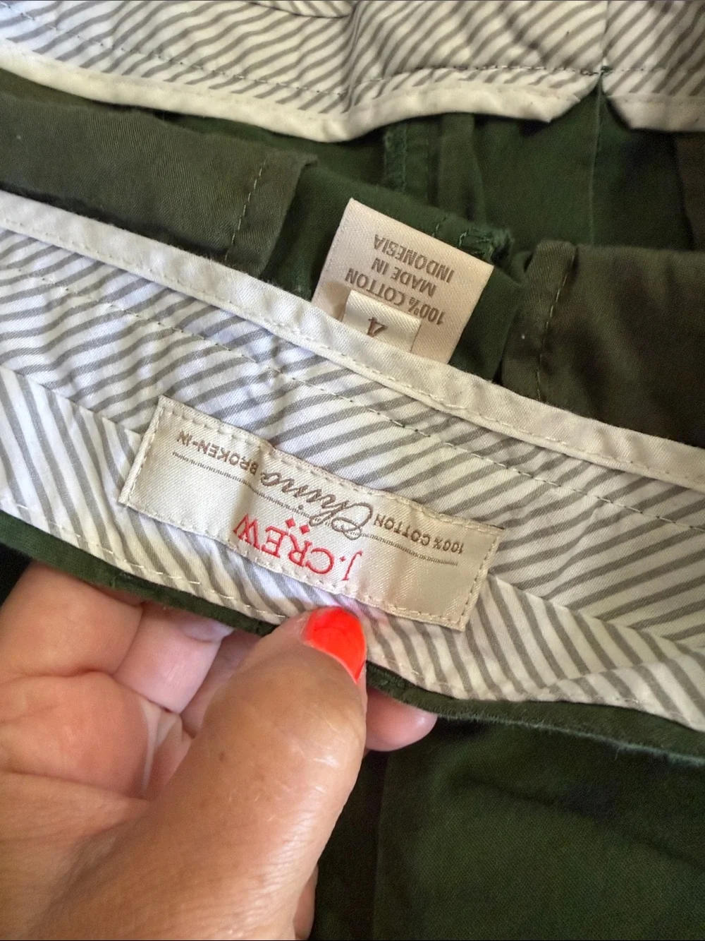 J. Crew Olive Green Women's Cotton Shorts